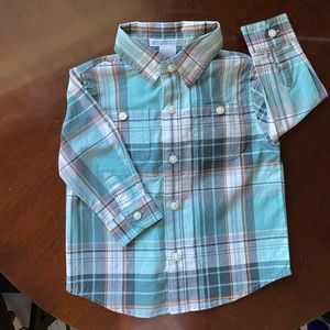 JANIE and JACK Plaid long sleeve shirt size 6-12mo